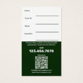 Complimentary Garden Service Gift Voucher Card Visitekaartje (Achterkant)