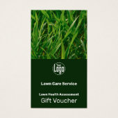 Complimentary Garden Service Gift Voucher Card Visitekaartje (Voorkant)