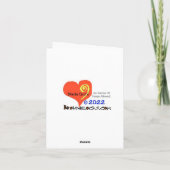 Complimentary Vrouw Tennis Player Wenskaart Kaart (Achterkant)