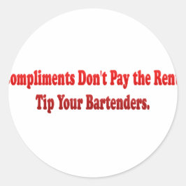 Complimenten Betaal de huur niet Ronde Sticker