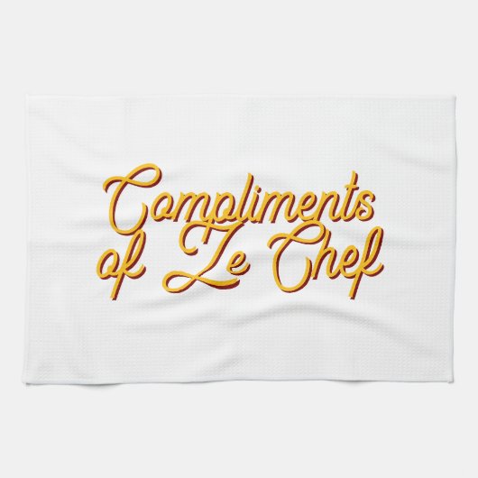 Complimenten van de Chef Theedoek (Horizontaal)