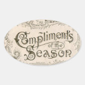  complimenten van Season Kerst sticker (Voorkant)