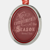 Complimenten van seizoen CC0296 kerstversiering Metalen Ornament (Links)
