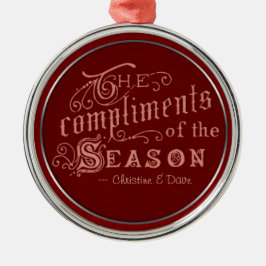 Complimenten van seizoen CC0296 kerstversiering Metalen Ornament