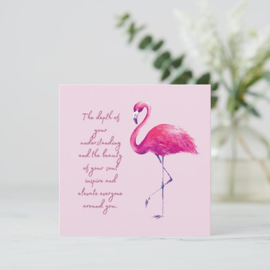 Complimentkaart voor wijze en elegante vrouw feestdagenkaart (Staand voorkant)