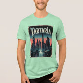 complot tegen modderstromen retro tartaria Tri-Blend shirt (Voorkant)