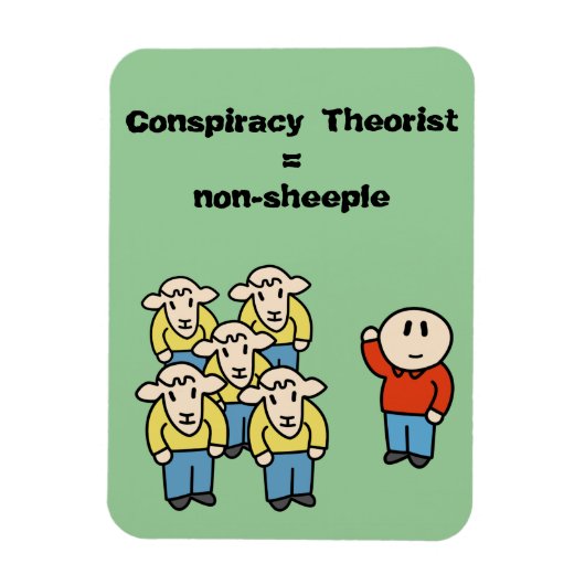 Complotdenker = geen schaapmensen magneet (Verticaal)