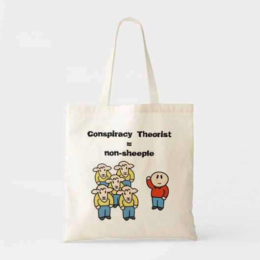 Complotdenker = geen schaapmensen tote bag (Voorkant)