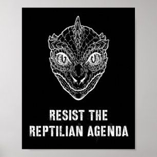 Complottheorie verzet zich tegen de Reptiliaanse a Poster