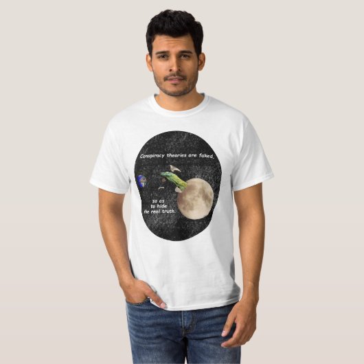 complottheorieën zijn vervloekt t-shirt (Voorkant volledig)