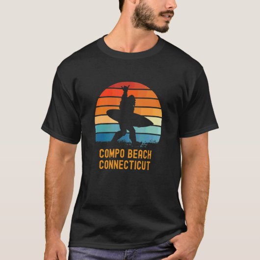 Compo Beach Connecticut Sasquatch Souvenir T-shirt (Voorkant)