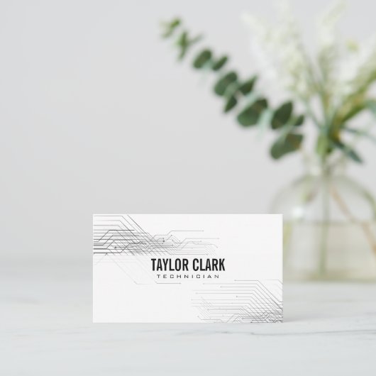 component van de printplaat visitekaartje (Staand voorkant)