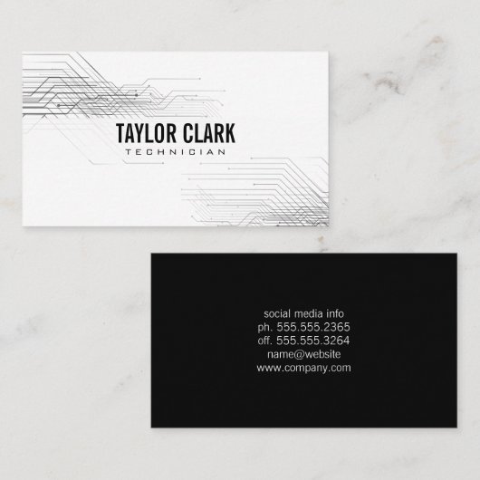 component van de printplaat visitekaartje (Voorkant / Achterkant)