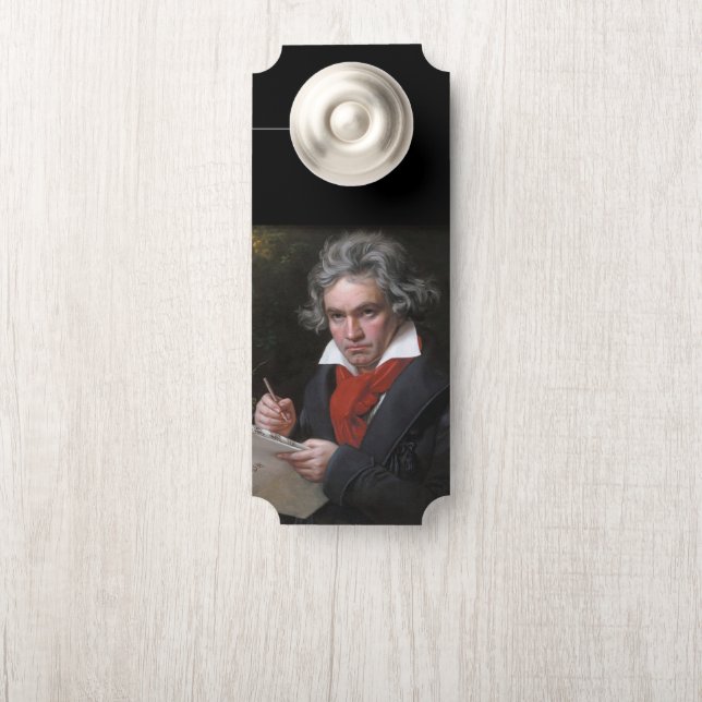 Componist Ludwig Beethoven schrijft Missa Solemnis Deurhanger (Op knop)