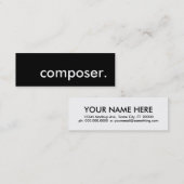 componist. mini visitekaartje (Voorkant / Achterkant)