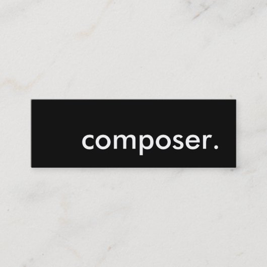 componist. mini visitekaartje (Voorkant)
