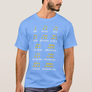 Componist Ritme Muziek Bach Mozart Beethoven Chopi T-shirt