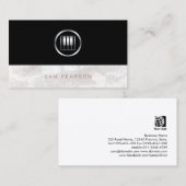 Componist Songwriter Bold Silver Piano Keys Icon Visitekaartje (Voorkant / Achterkant)