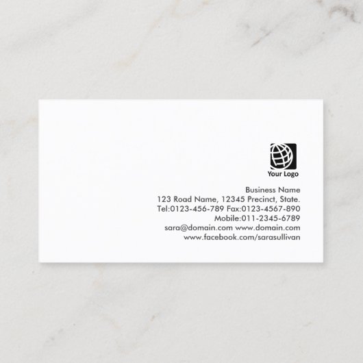 Componist Songwriter Bold Silver Piano Keys Icon Visitekaartje (Achterkant)