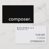 componist. visitekaartje (Voorkant / Achterkant)
