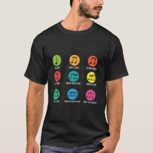 Componisten Alle muziek Muzieknoten T-shirt
