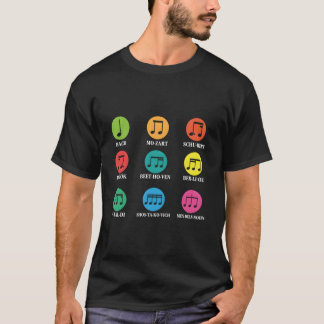 Componisten Alle muziek Muzieknoten T-shirt