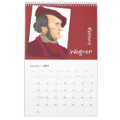 Componisten Portretten, Moderne Stijl, 2027 Kalender (Jan 2027)