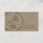 Composer Arranger Gramophone Icon Music Visitekaartje (Voorkant)