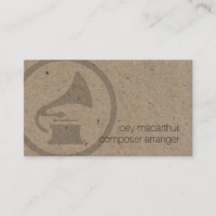 Composer Arranger Gramophone Icon Music Visitekaartje