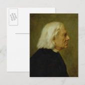 Composer Franz Liszt , 1884 Briefkaart (Voorkant / Achterkant)