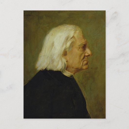 Composer Franz Liszt , 1884 Briefkaart (Voorkant)