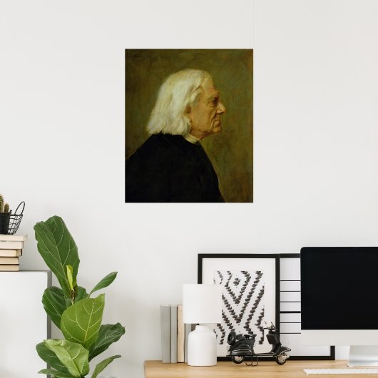 Composer Franz Liszt , 1884 Poster (Thuiskantoor)