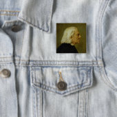 Composer Franz Liszt , 1884 Vierkante Button 5,1 Cm (In situ)