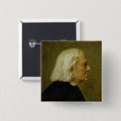 Composer Franz Liszt , 1884 Vierkante Button 5,1 Cm (Voorkant /achterkant)