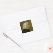Composer Franz Liszt , 1884 Vierkante Sticker (Envelop)