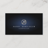 Composer muzikant muzieknoot pictogram visitekaartje (Voorkant)