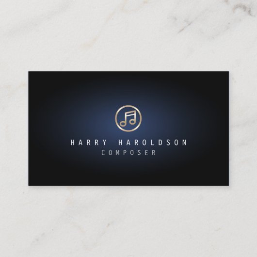 Composer muzikant muzieknoot pictogram visitekaartje (Voorkant)
