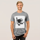 Composición geométrica en equilibrio monocromático Tri-Blend shirt (Voorkant volledig)