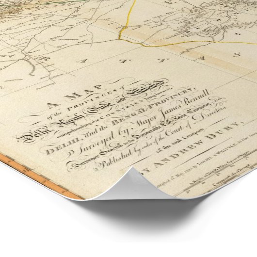 Composiet Delhi, Agrah, Oude, Ellahabad Poster (Hoek)