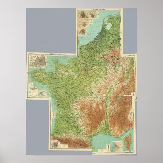 Composiet Frankrijk, België, Nederland Poster (Voorkant)