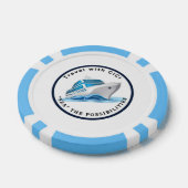 Composiet poker chips, zwart gestreepte rand poker poker chips (Enkel)