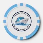 Composiet poker chips, zwart gestreepte rand poker poker chips (Voorkant)