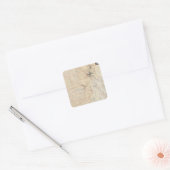 Composiet Rhode Island Map Vierkante Sticker (Envelop)