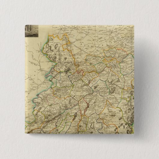 Composiet Roxburgh Shire Vierkante Button 5,1 Cm (Voorkant)