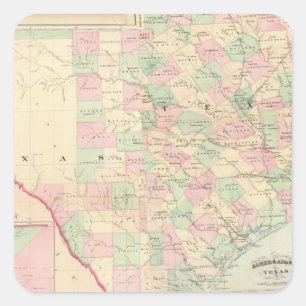 Composiet Texas Vierkante Sticker