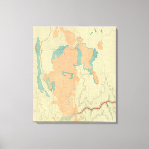 Composiet Uinkaret Plateau Noord- en Zuid-Halve Canvas Afdruk
