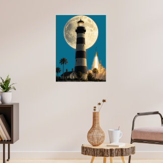 Composiet van Cape Canaveral Lighthouse Poster