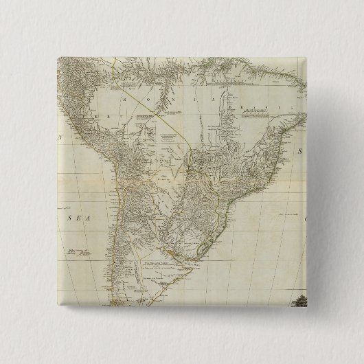 Composiet Zuid-Amerika 2 Vierkante Button 5,1 Cm (Voorkant)
