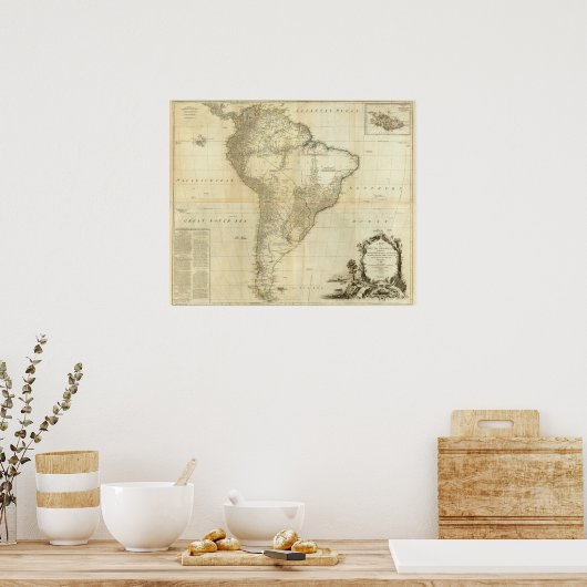 Composiet Zuid-Amerika Poster (Keuken)