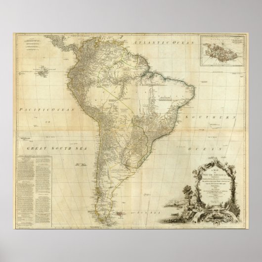 Composiet Zuid-Amerika Poster (Voorkant)